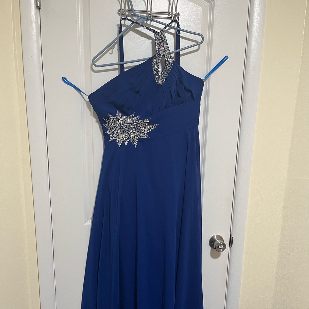 Blue Gown with train NEVER WORN